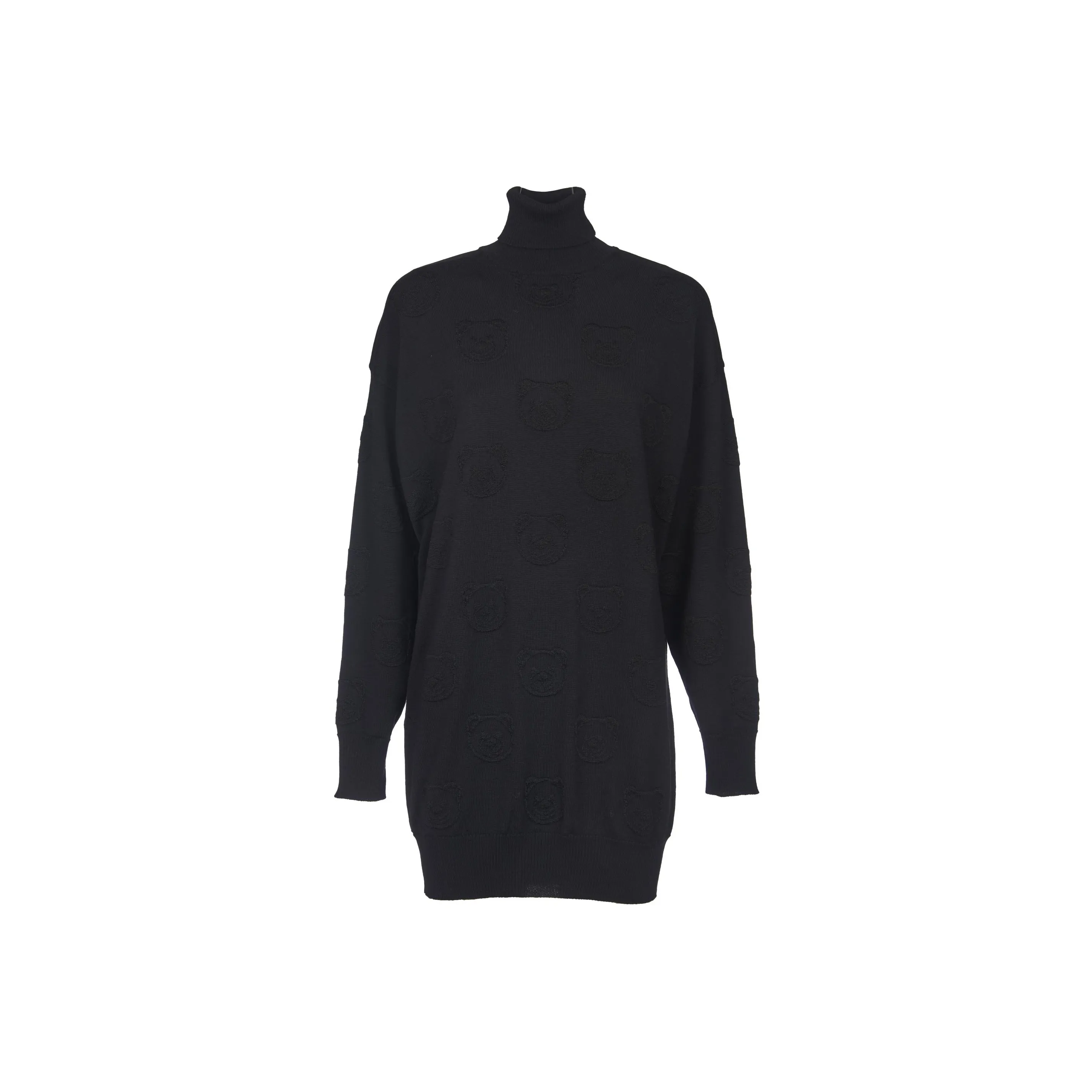 MOSCHINO Черное Женское Длинное Платье с Рукавами