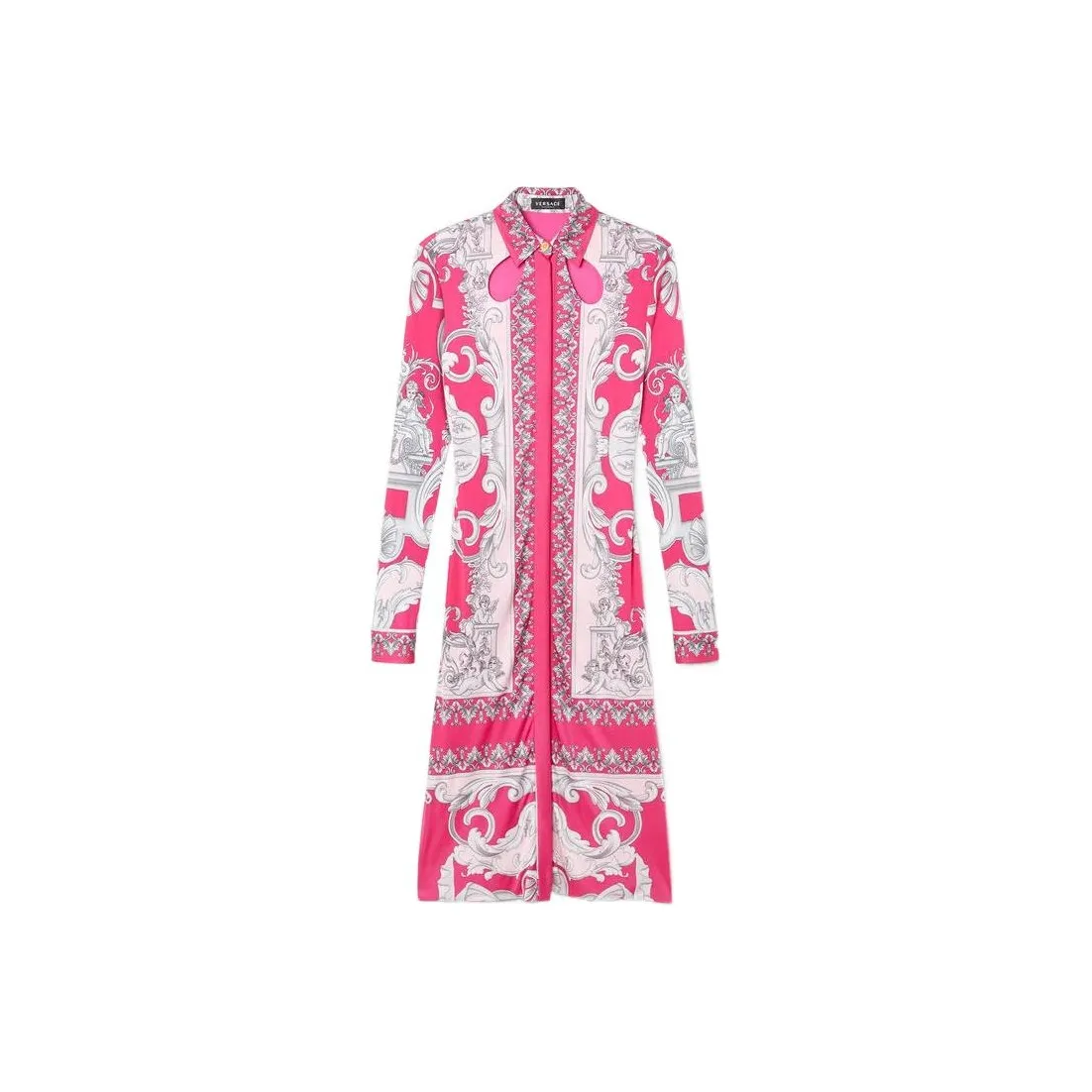FANSIZHE VERSACE FW22 Long Sleeved Dress Women's Pink