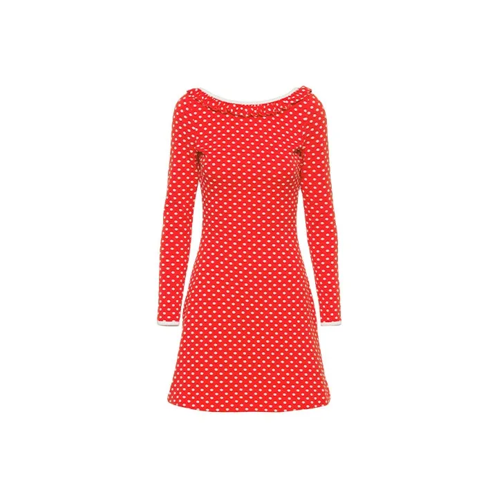 MIU MIU Red Женские Длинные Рукава Платья