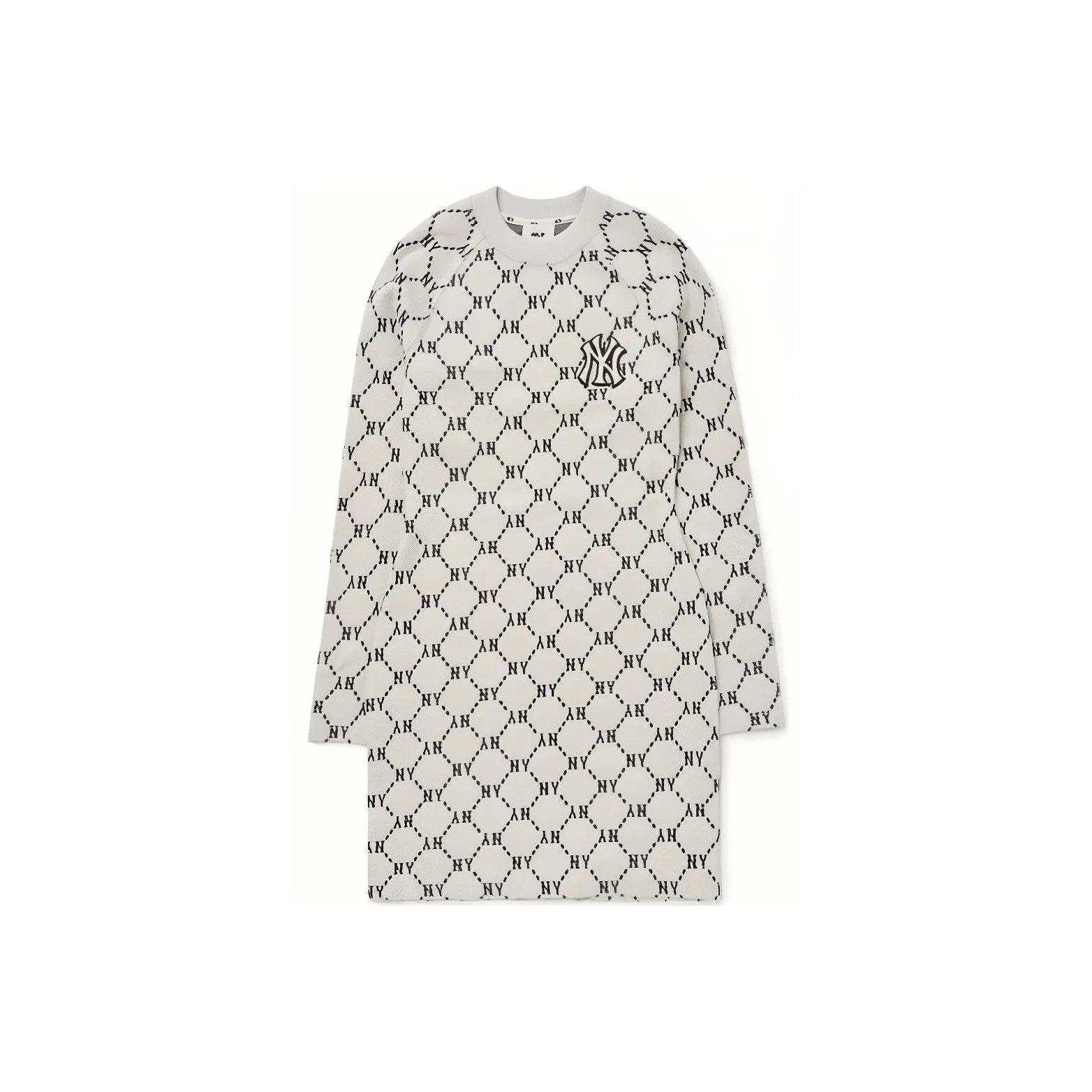 MLB Old Flower Long Sleeved Dresses Women's White