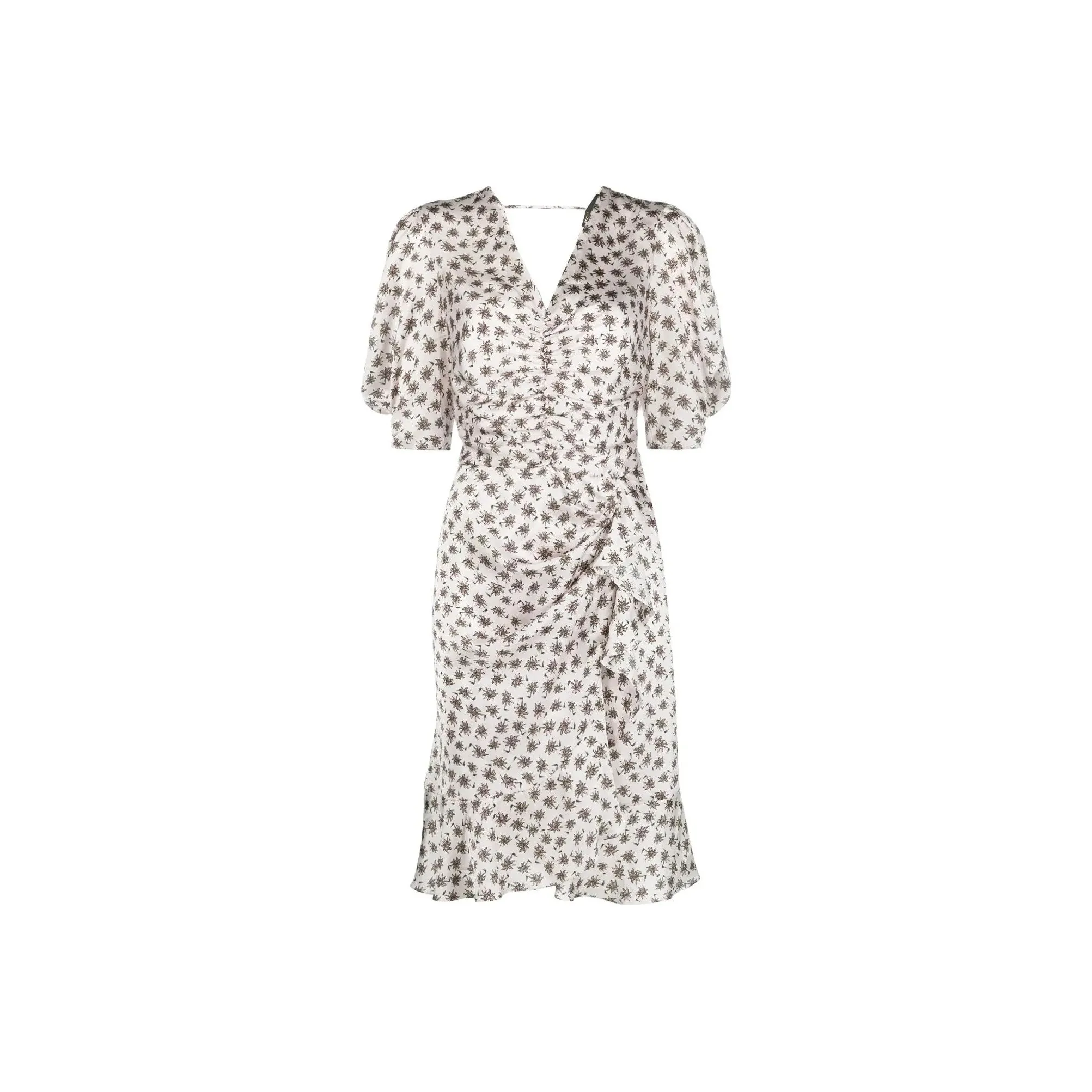 Maje Короткий рукав Платье Женское Коричневое