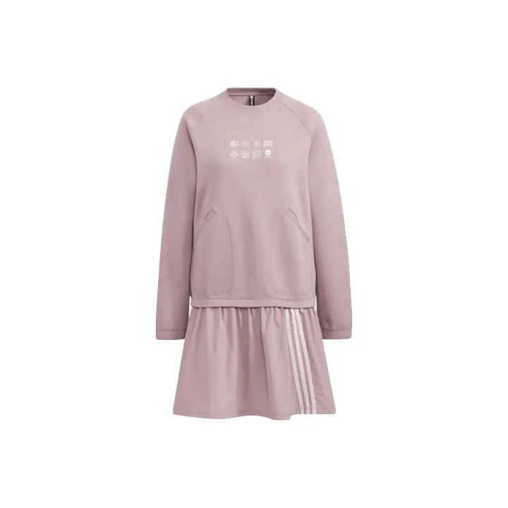 Adidas Neo Long Sleeved Dresses Women's Purple Pink