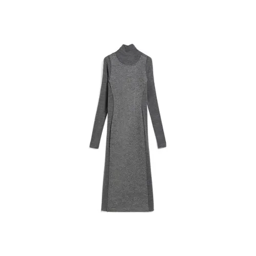 SportMax Серый Женские Длинные Платья с Рукавами