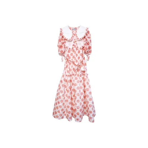 Bronze Lucia Red Женские Короткие Платья с Рукавами