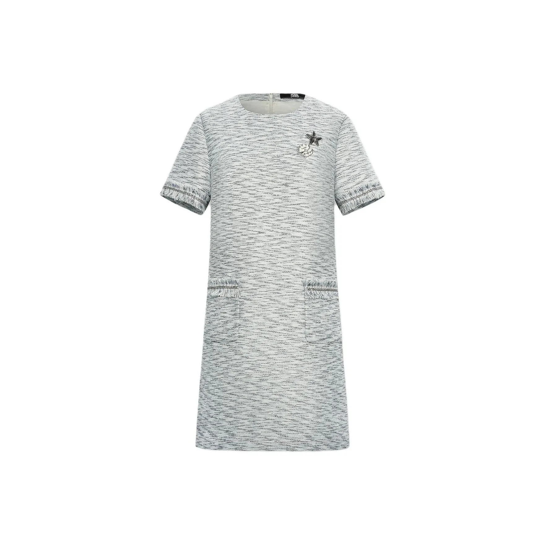 KARL LAGERFELD Короткое платье с короткими рукавами женское белое