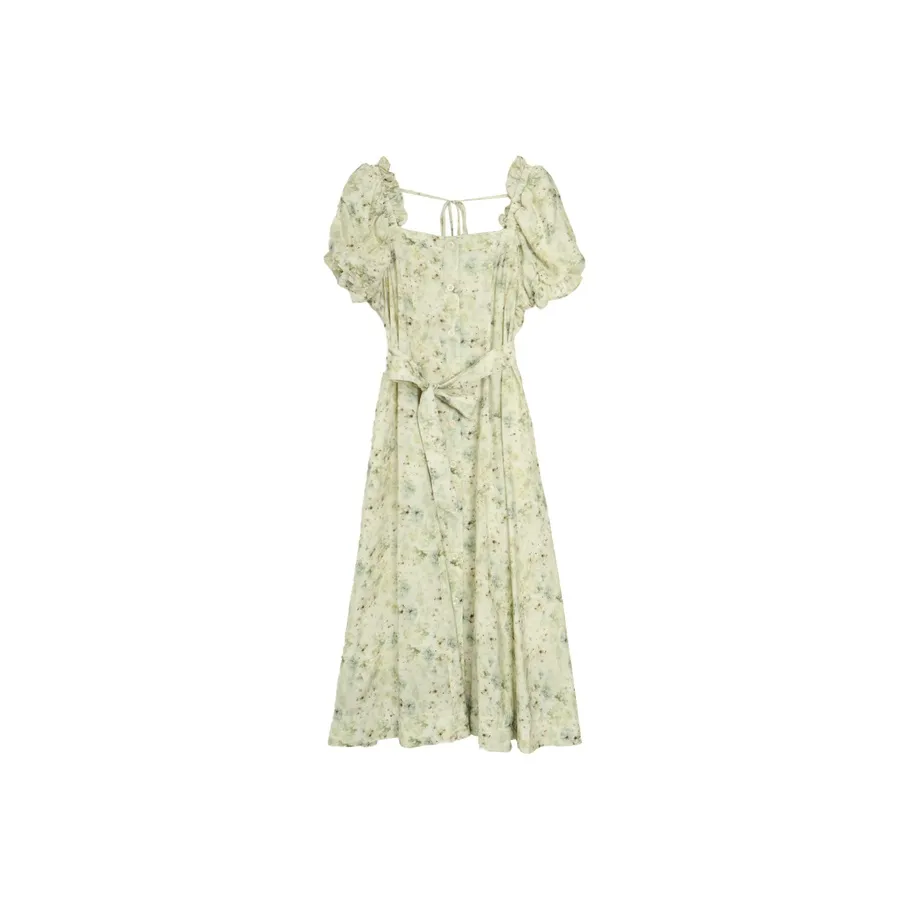 SETIROM Короткий рукав Платье Женское Светло-зеленое