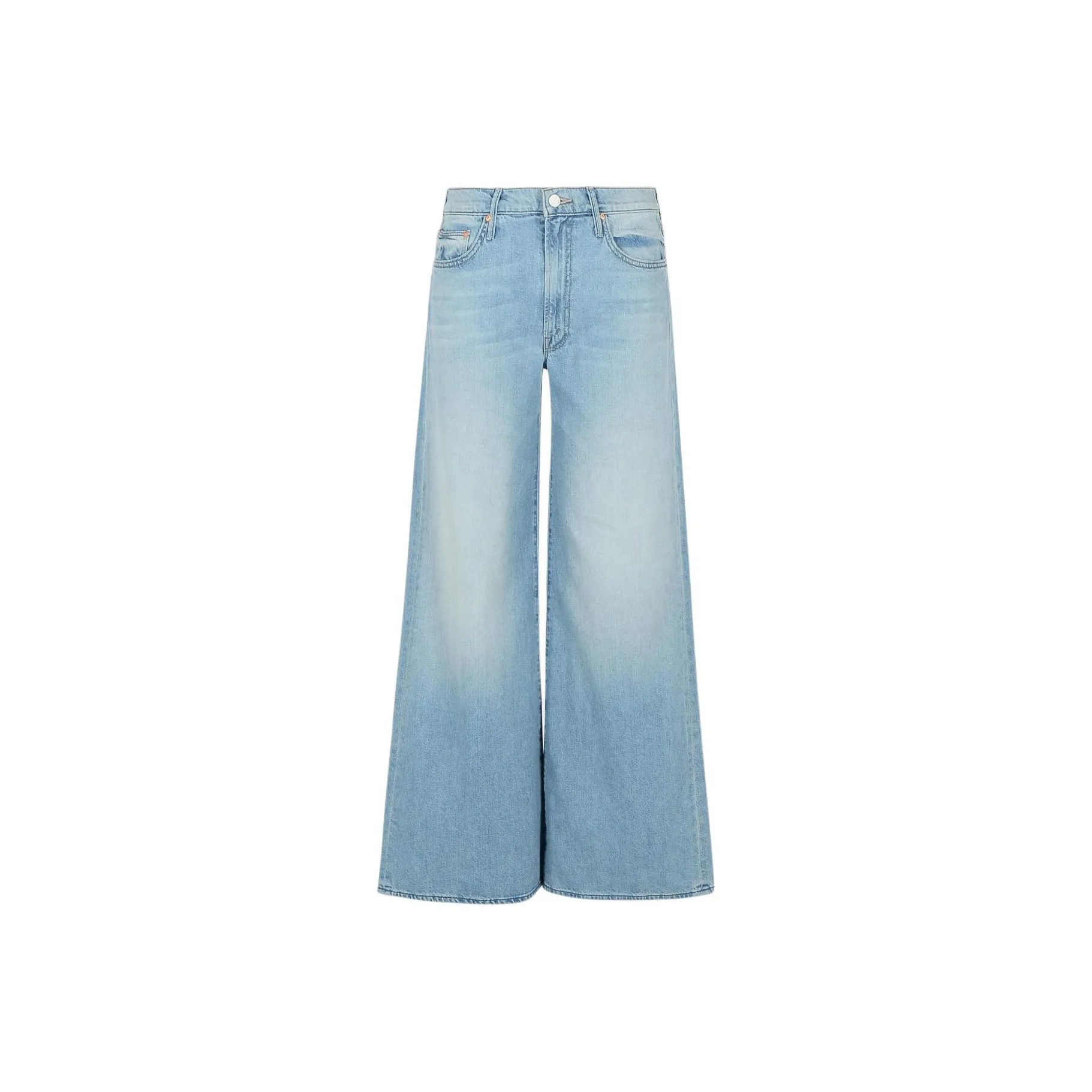 MOTHER Logo Patch Wide Leg Jeans