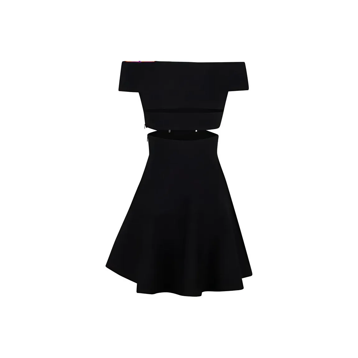 Alexander McQueen Off Shoulder Flared Dress