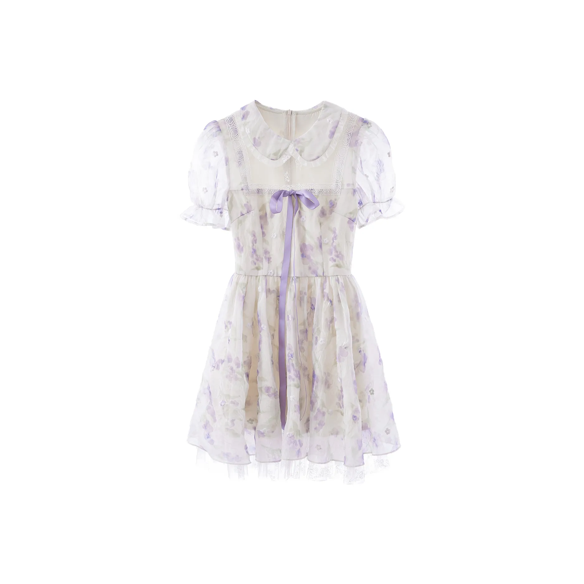 Blovelan Short Sleeved Dress Women's Blended Purple