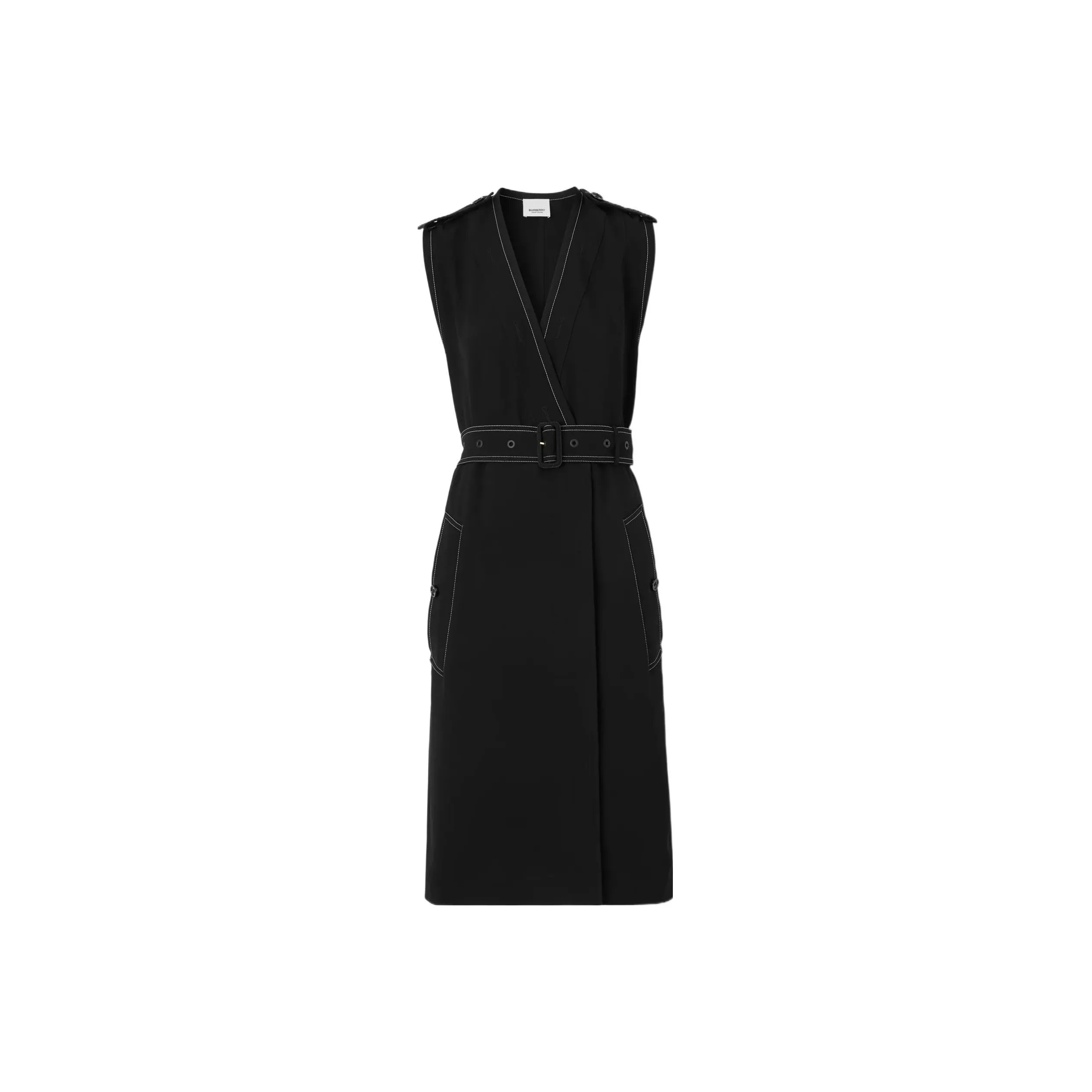 Burberry SS22 Sleeveless Dress Women's Black Burberry SS22 Без рукавов Платье Женское Черное