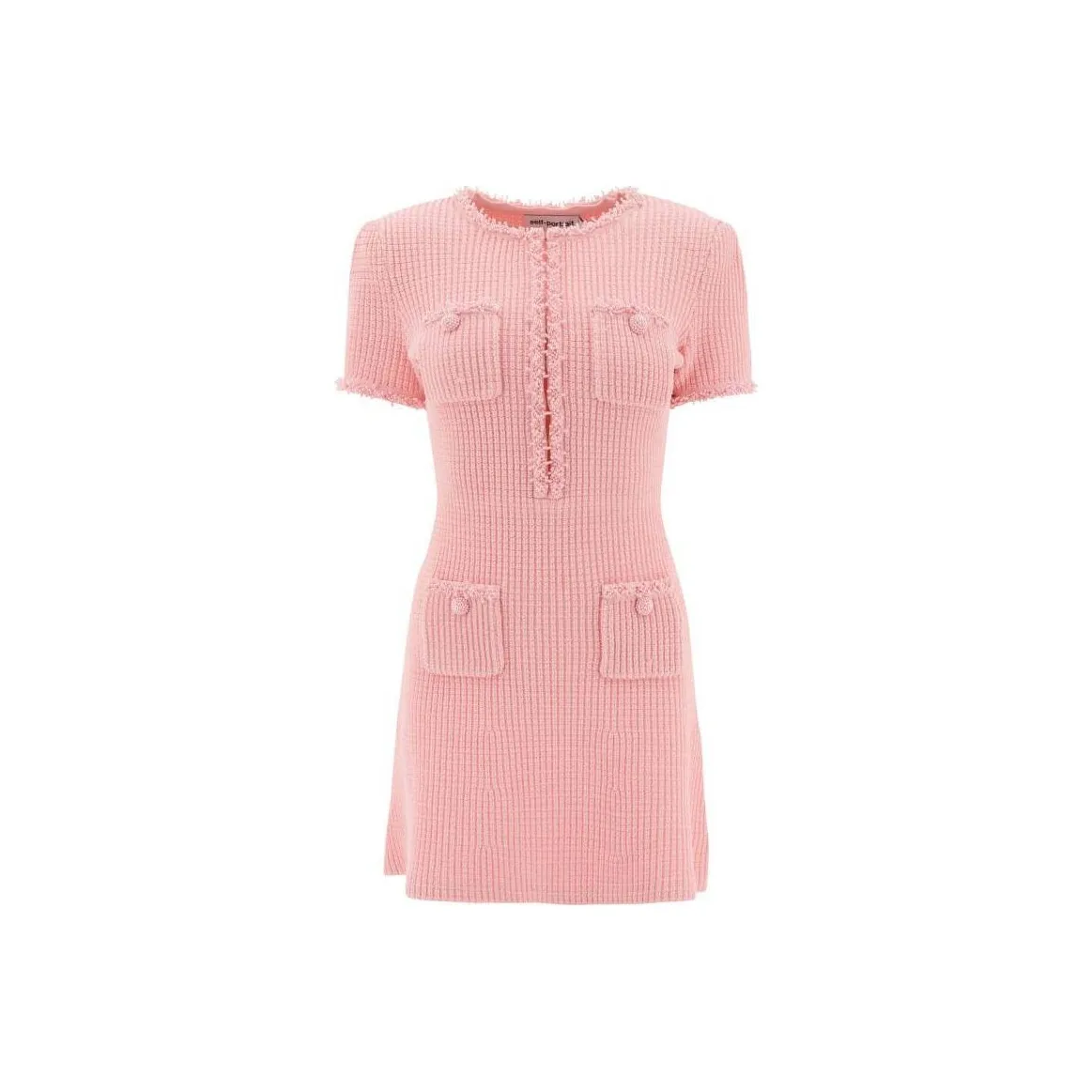 Self portrait Textured Knitted Mini Dress