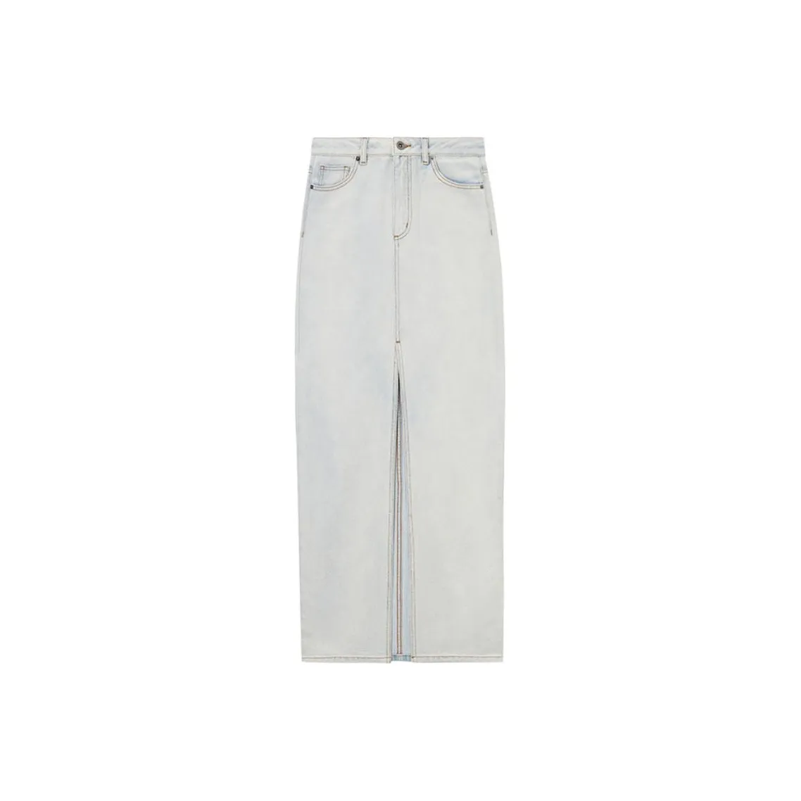 Self portrait Denim Maxi Skirt