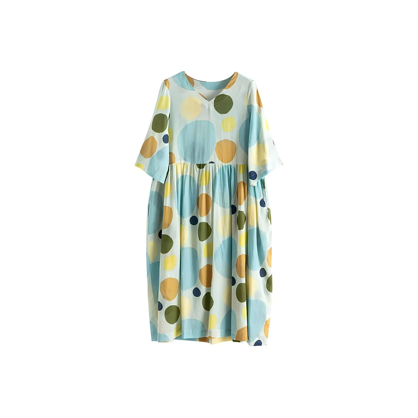 ZIMO Short Sleeved Dresses Women's Light Blue