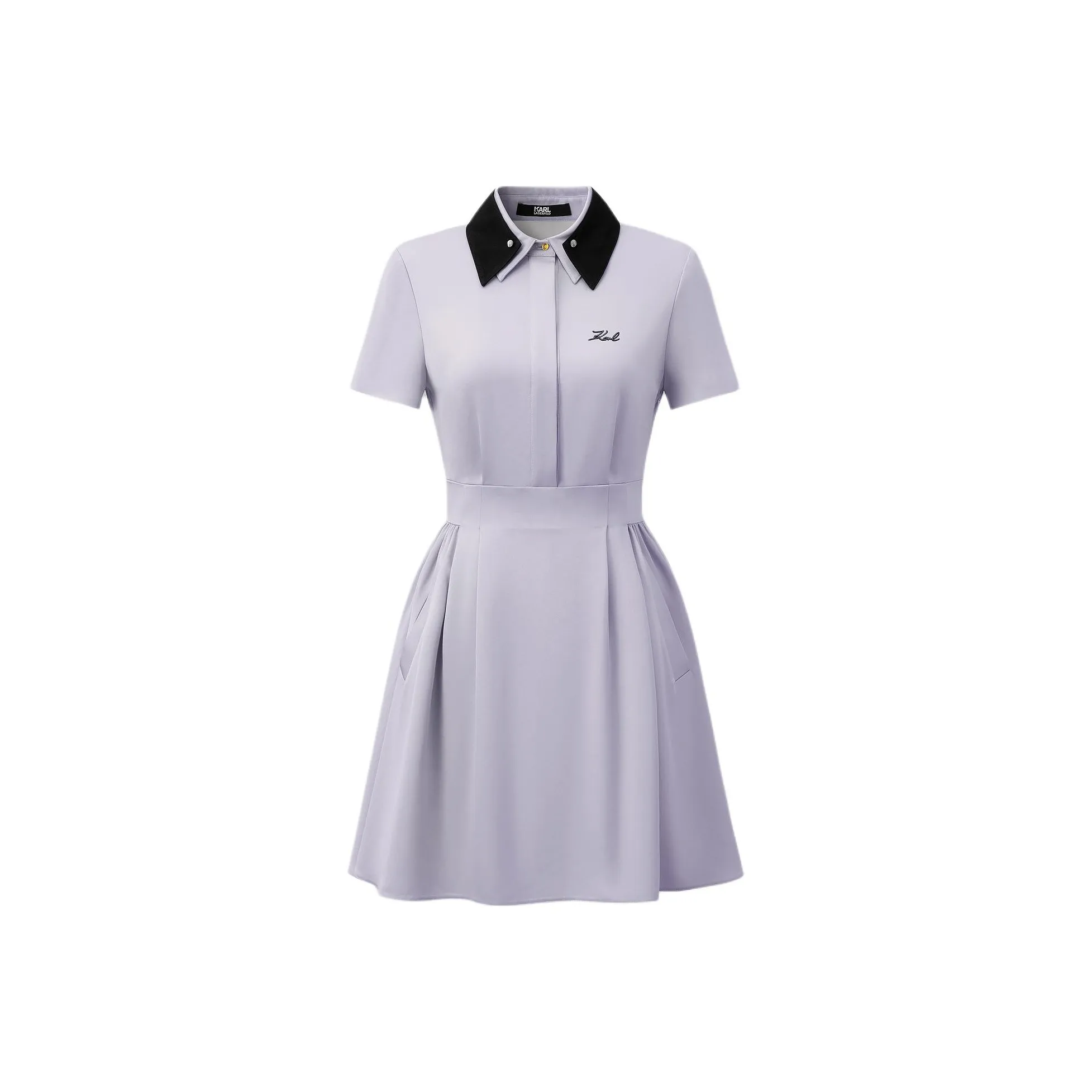KARL LAGERFELD Короткий рукав Платье Женское Фиолетовое