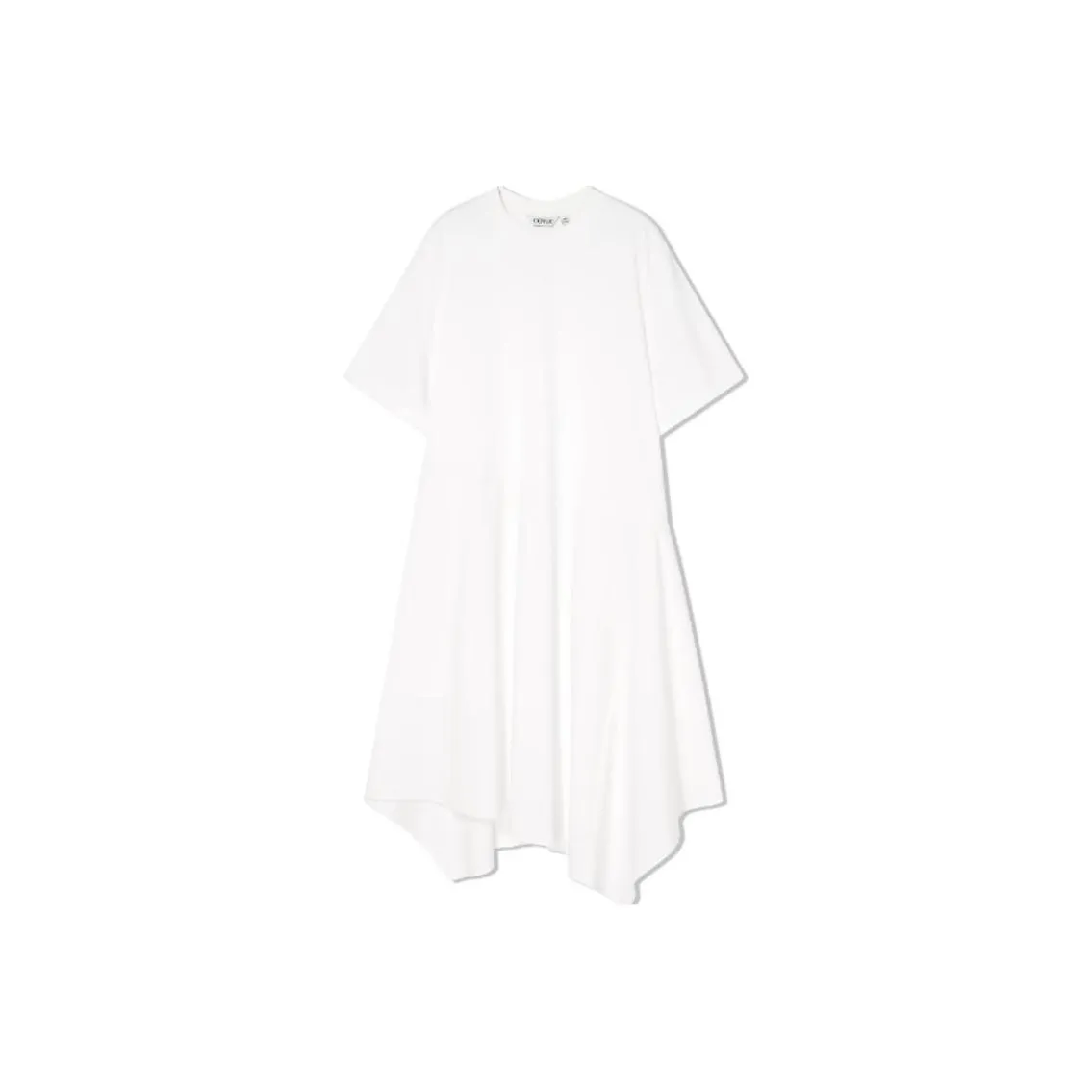 COVERINS Короткий рукав Платье Женское Натуральный белый