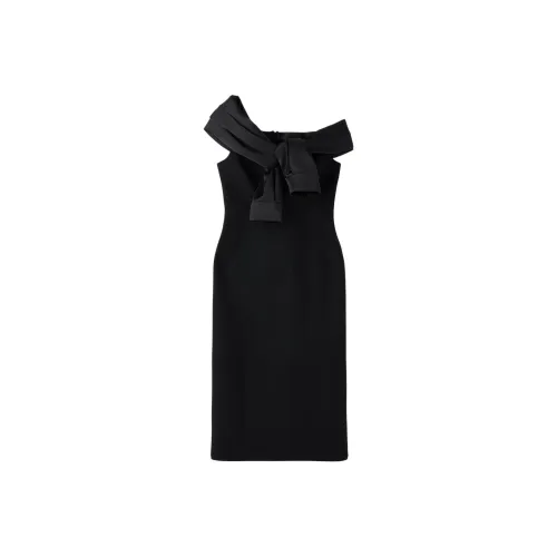 RECTO Black Женские Короткие Платья с Рукавами