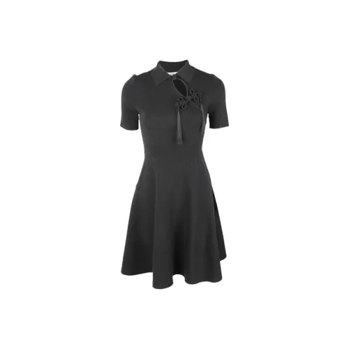 JORYAweekend Black Женские Короткие Платья с Рукавами