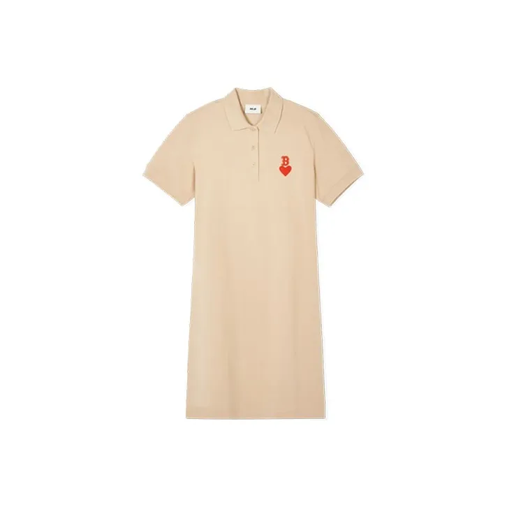 Mlb Base Logo Короткий рукав Платье Женское Хаки