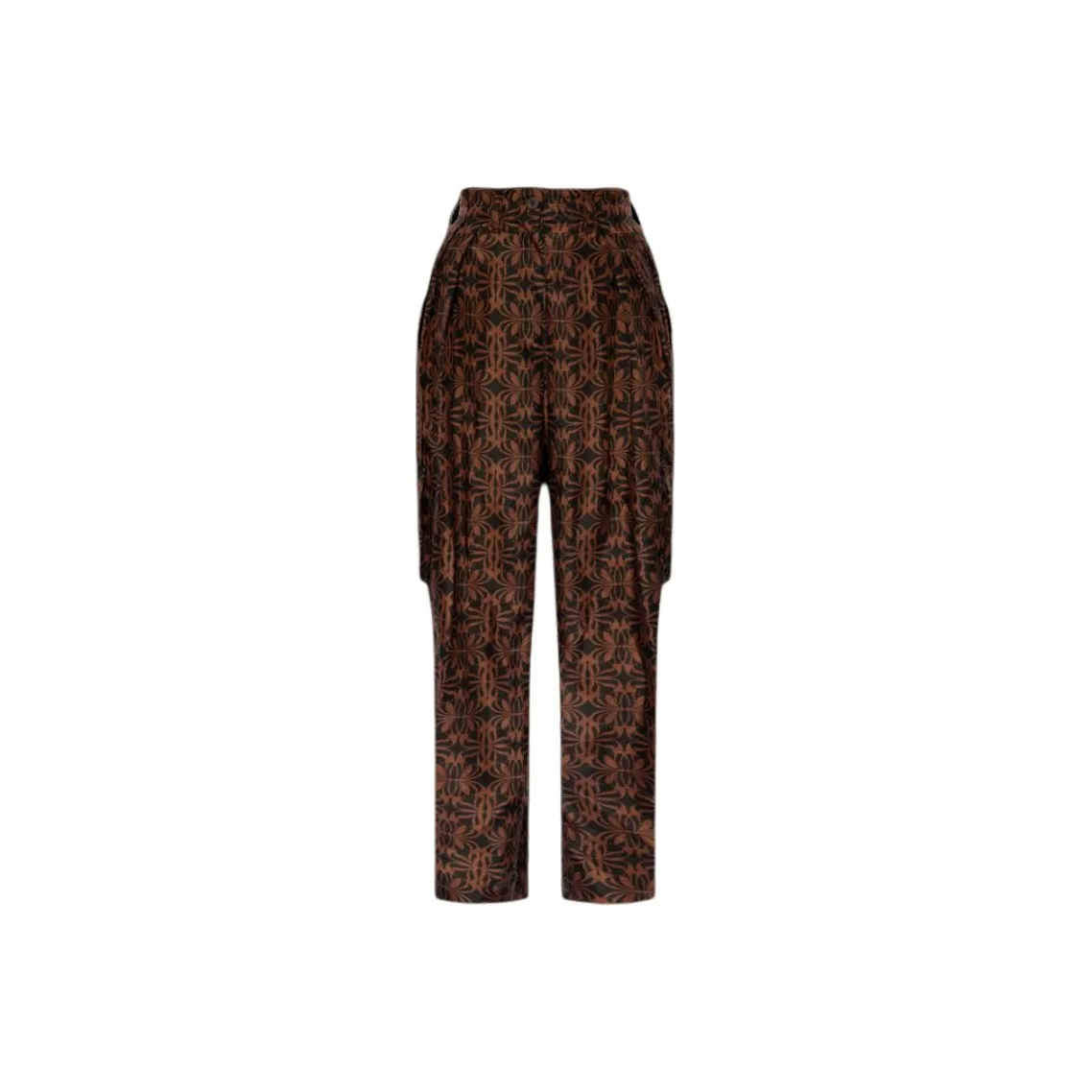 DRIES VAN NOTEN Pattern Printed Satin Cargo Pants