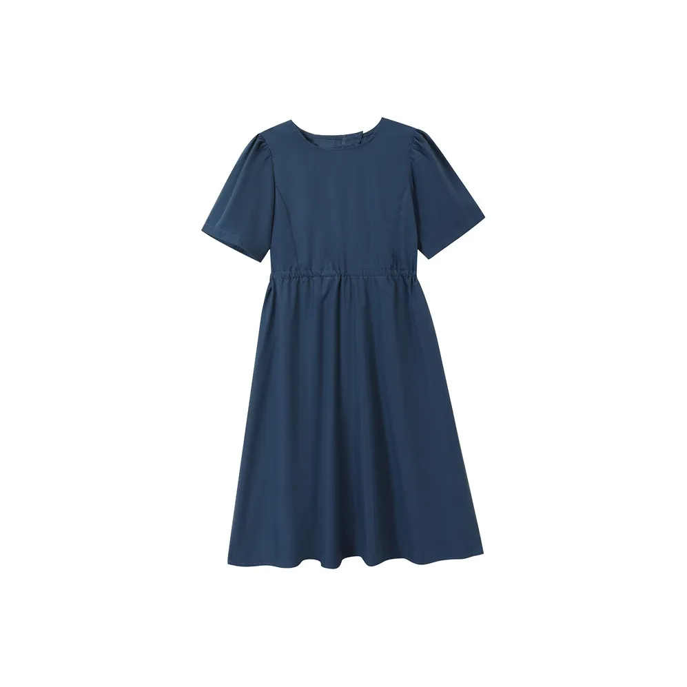 MKBY Short Sleeved Dress Women's Navy Blue