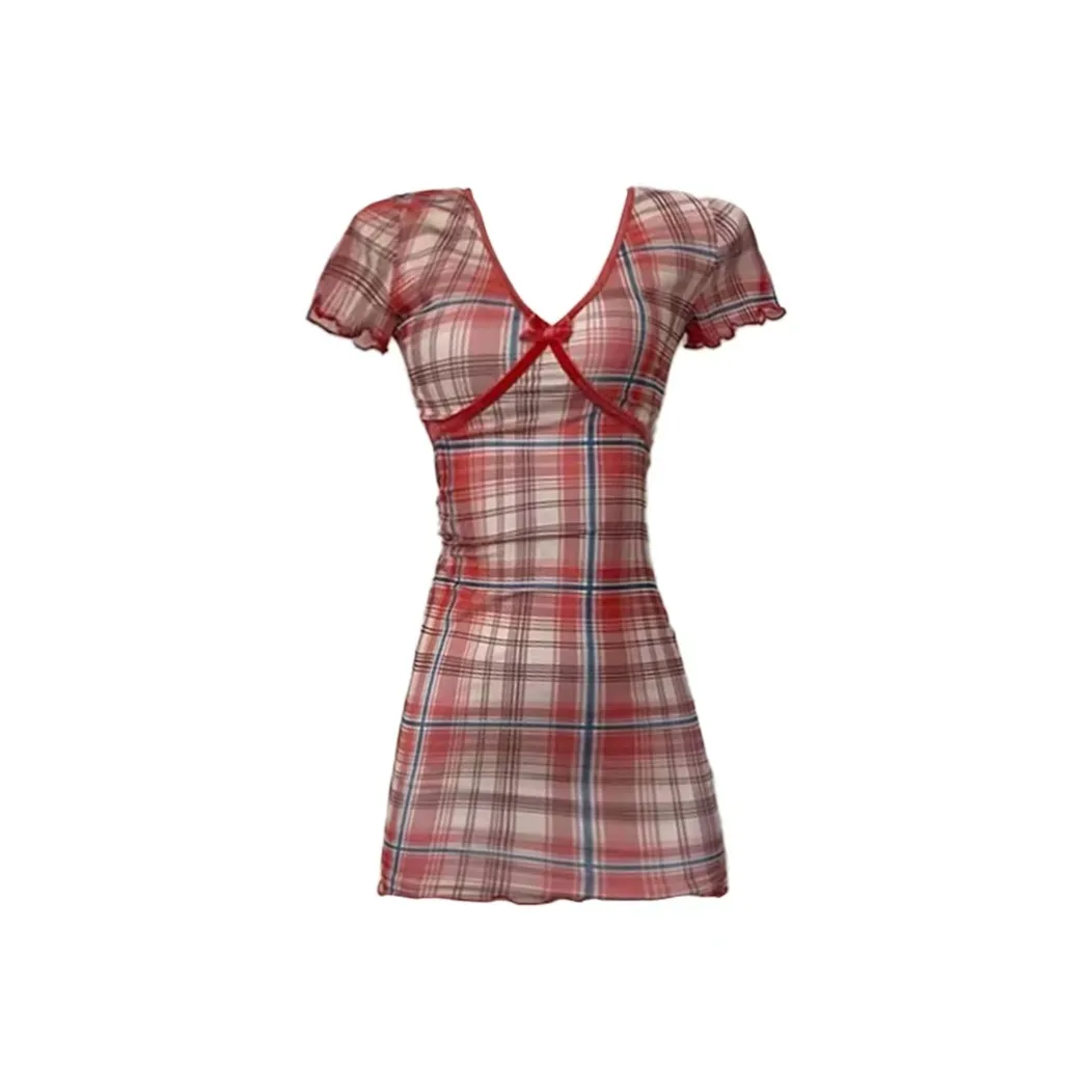 Incolore Short Sleeved Dress Women's Red