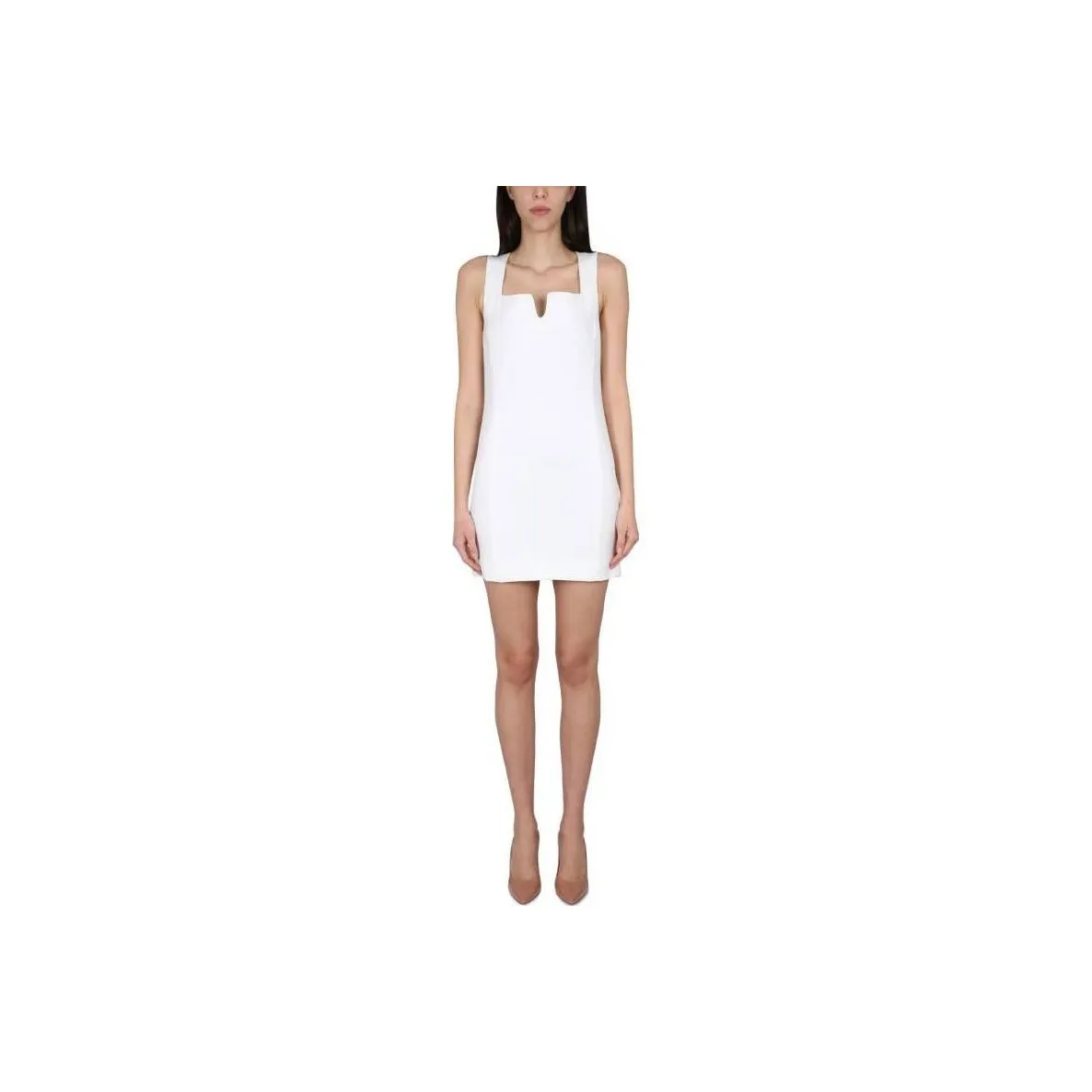 MOSCHINO Square Neck Tailored Mini Dress