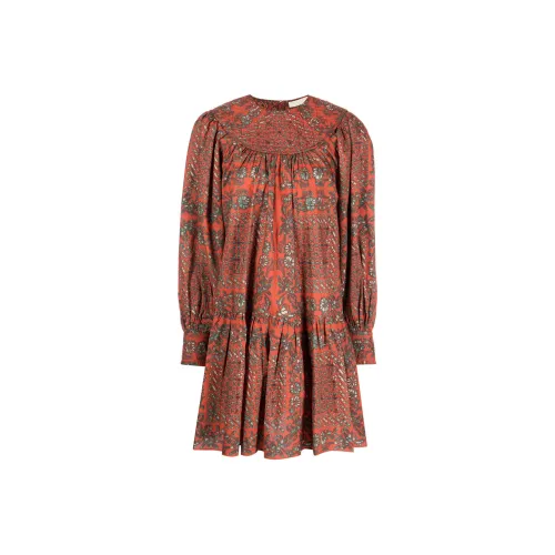 Ulla Johnson Многоцветные Женские Длинные Платья с Рукавами