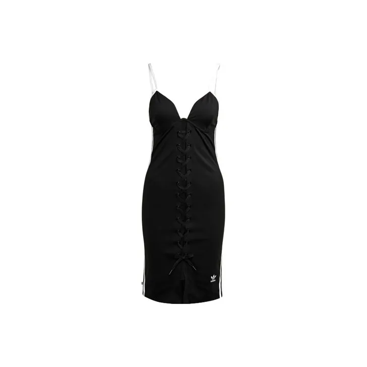 Adidas Originals Clover Spice Bandage Collection Slip Dresses Women's Black