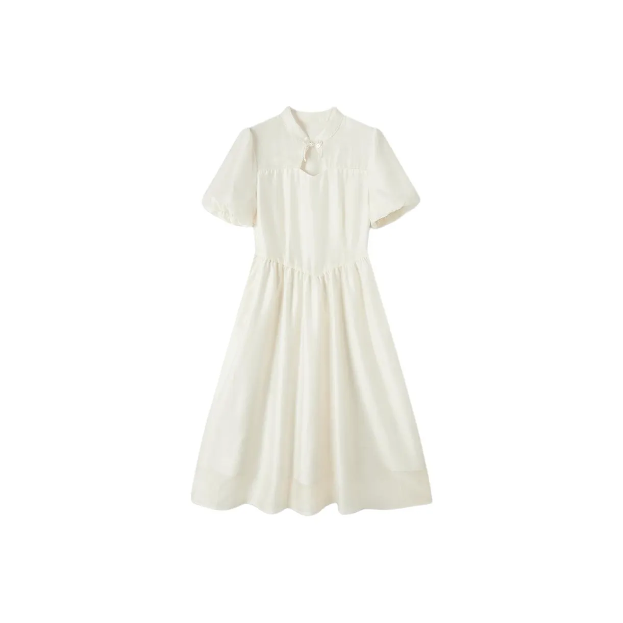 EICHITOO Short Sleeved Dress Women's Ecru