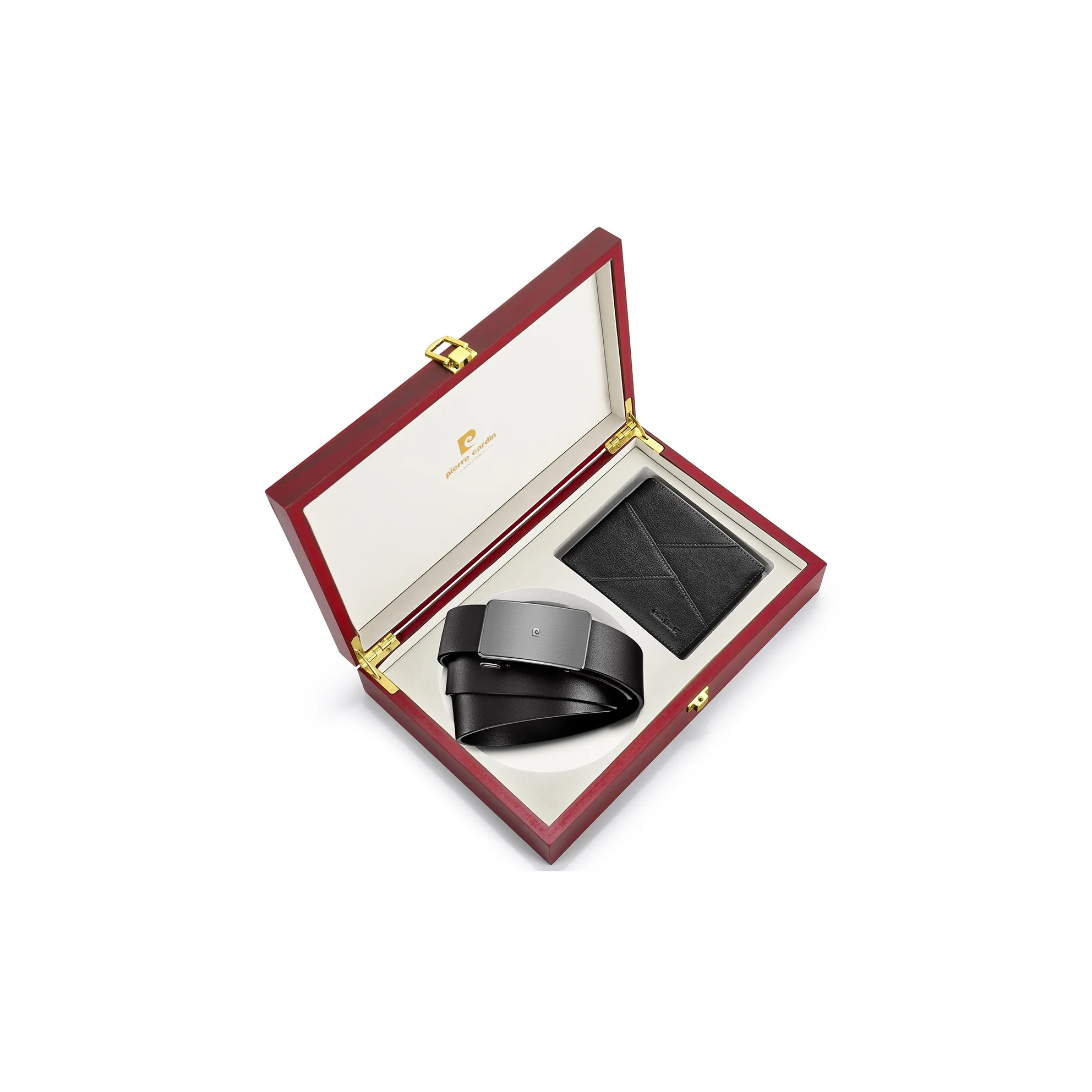 PIERRE CARDIN Ремень из коровьей кожи Мужской Черный 3,6 см