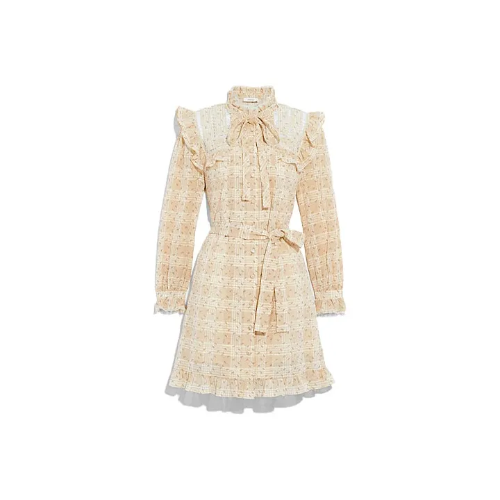 COACH FW21 Long Sleeved Dress Women's Umber
