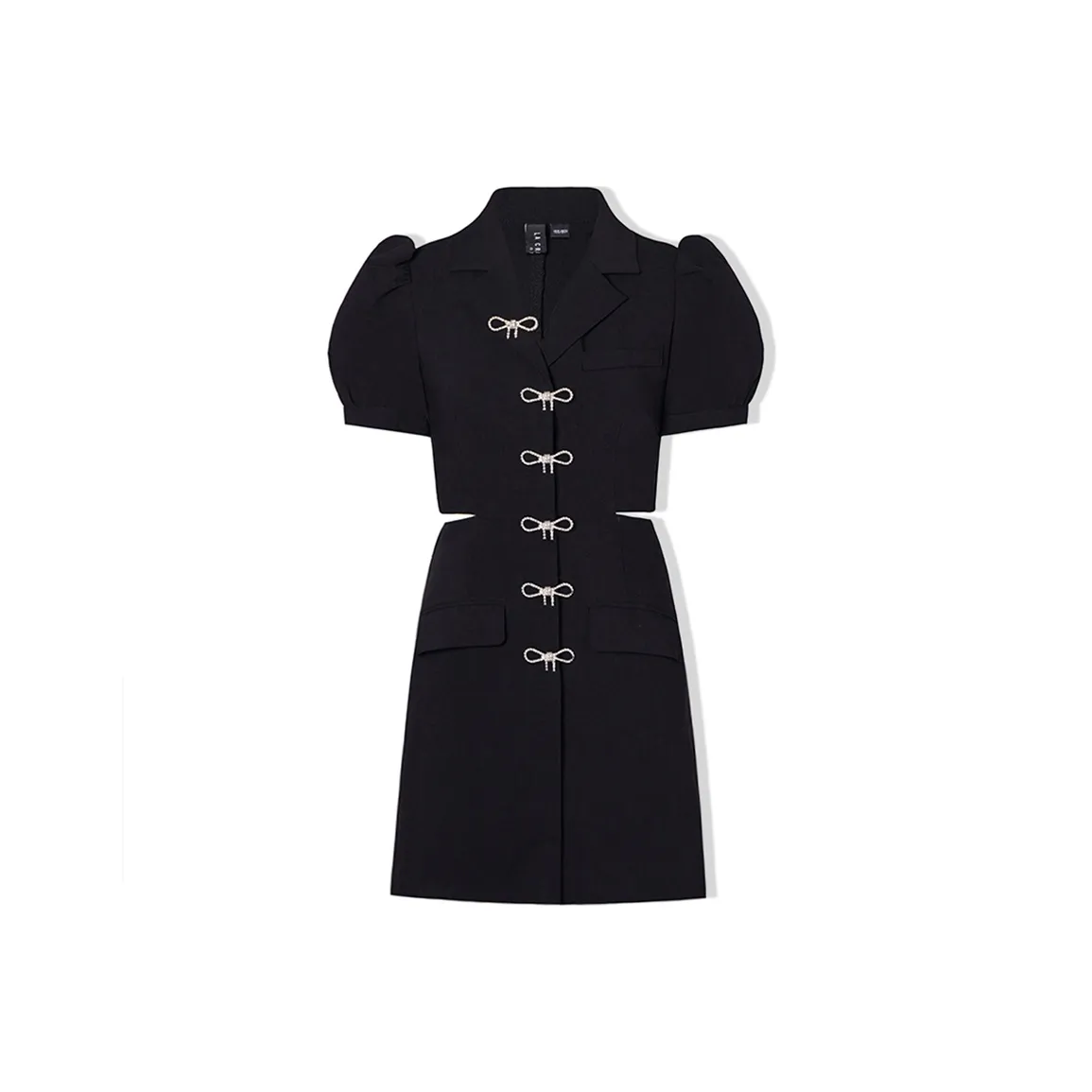 LA CRAWFISH Short Sleeved Dress Women's Paris Black