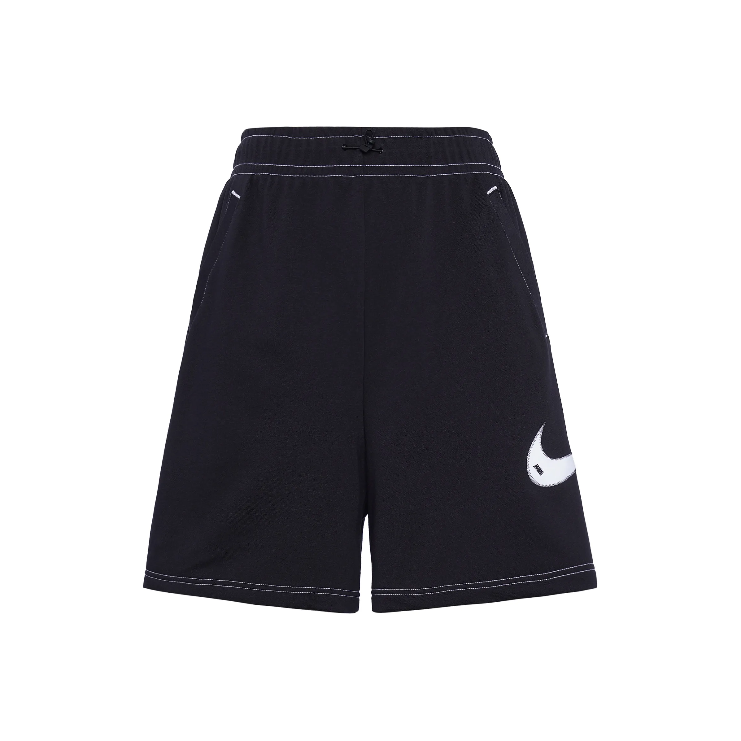Nike Sportswear Swoosh Fleece High Rise Shorts Black