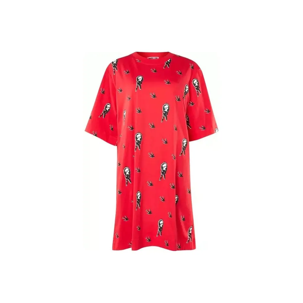 McQ Alexander McQueen Короткий рукав Платье Женское Красное