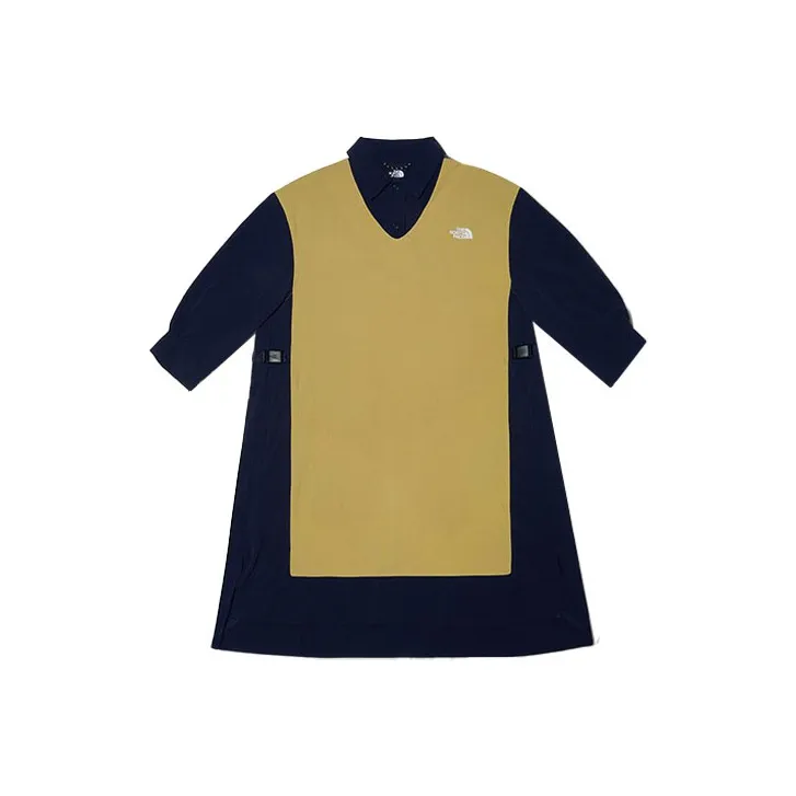 THE NORTH FACE City Outdoor Collection FW22 Avant Garde Collection Short Sleeved Dresses Women's Khaki