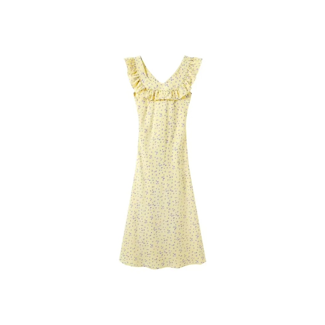 Incolore Short Sleeved Dress Women's Yellow