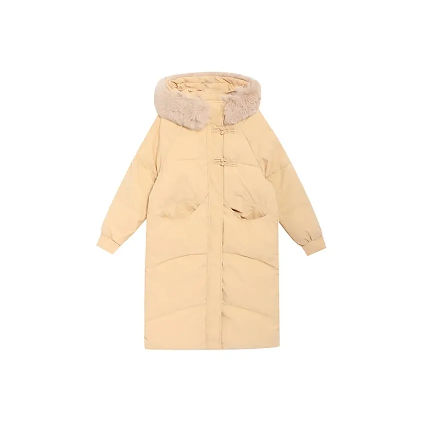 BIFH Хлопковый пуховик женский цвет желтый