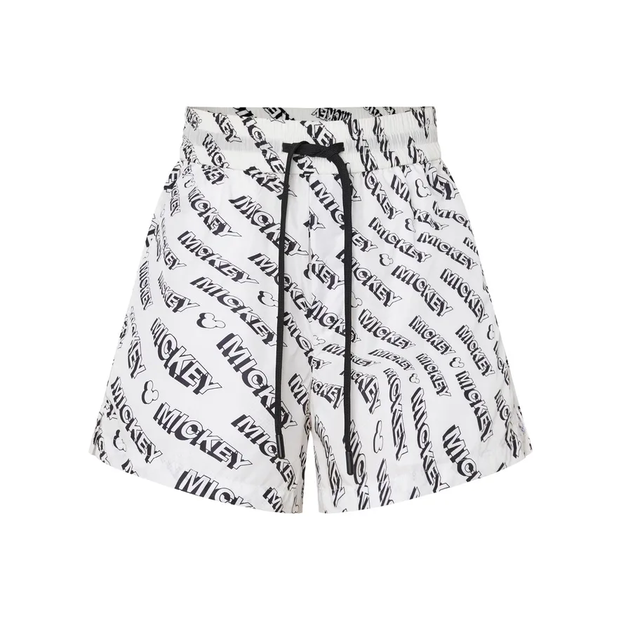 MO&CO Casual Shorts Women's White Base With Letter Floral