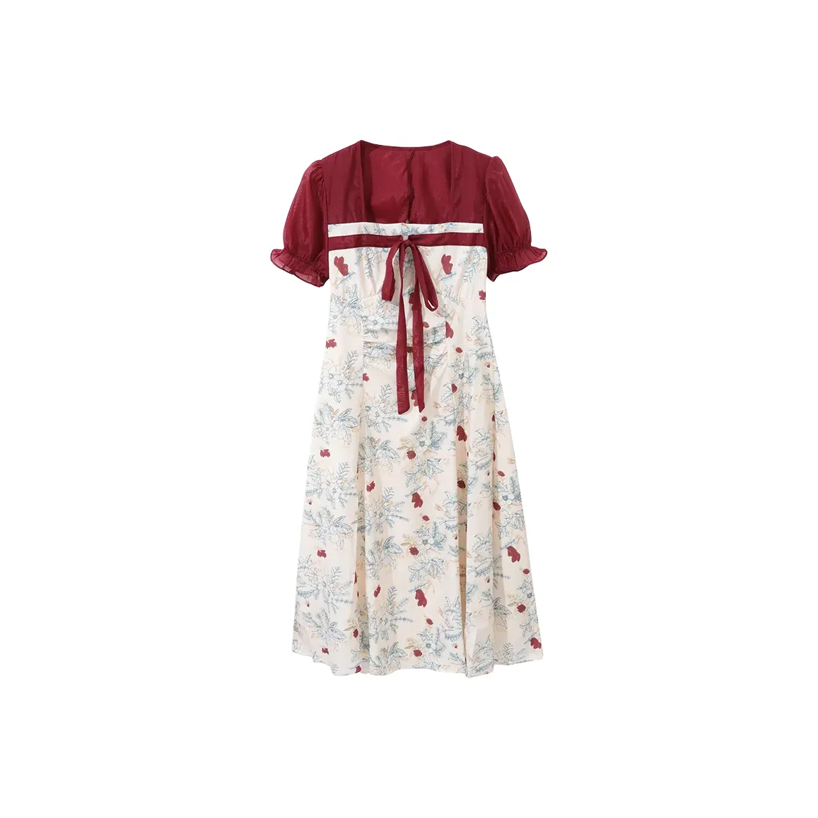 ZUKIZUKI Короткое платье с короткими рукавами женское красное