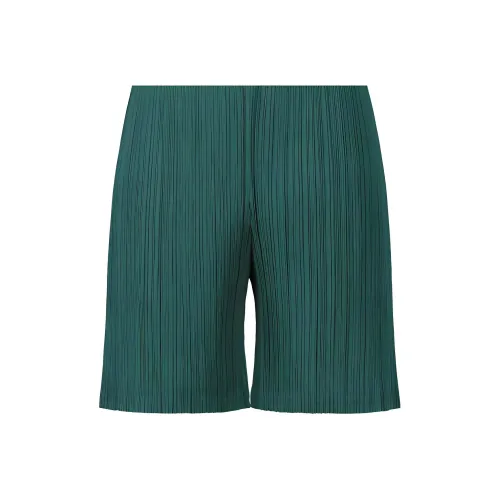PLEATS PLEASE ISSEY MIYAKE Зеленые Женские Повседневные шорты