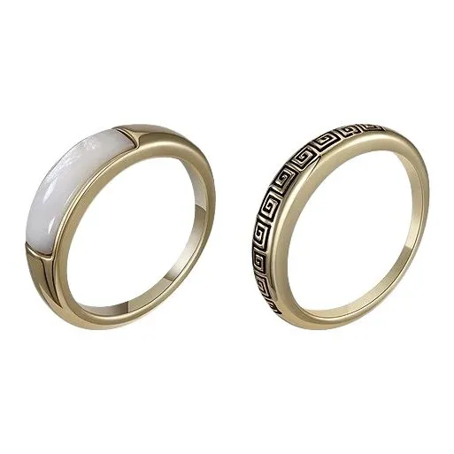 RiotLILY Утонченный Vintage Fashion Элегантный Классический Особенно Нежный Shell Медный Сплав Комбинация Кольца Женские