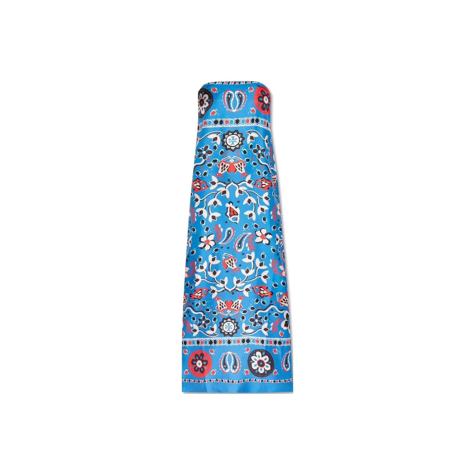 TORY BURCH Paisley Printed Strapless Maxi Dress