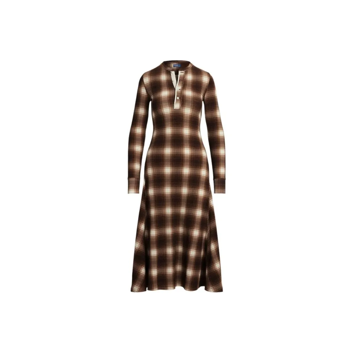 Polo Ralph Lauren FW24 Long Sleeved Dress Women's Dark Plaid
