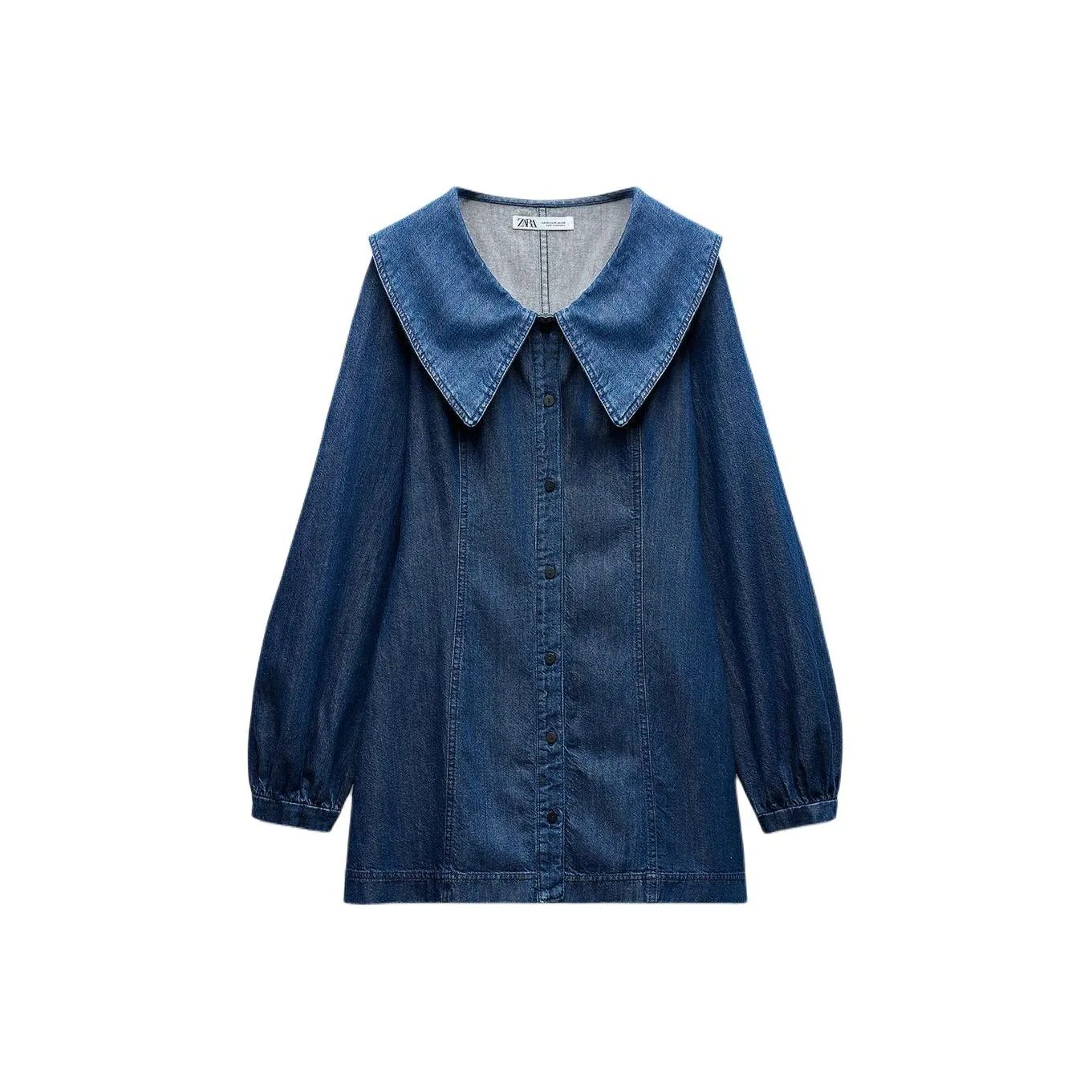ZARA Trf Long Sleeved Dresses Women's Blue