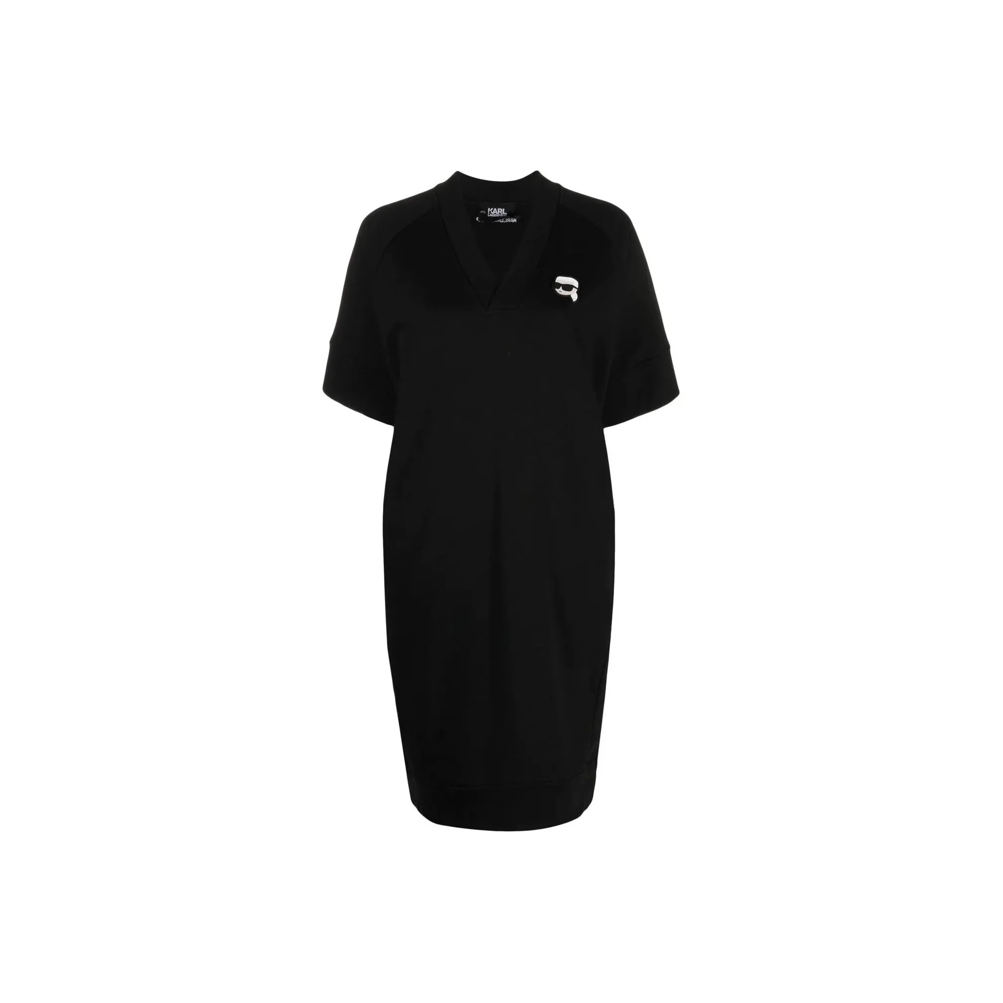 KARL LAGERFELD Короткий рукав Платье Женское Черное
