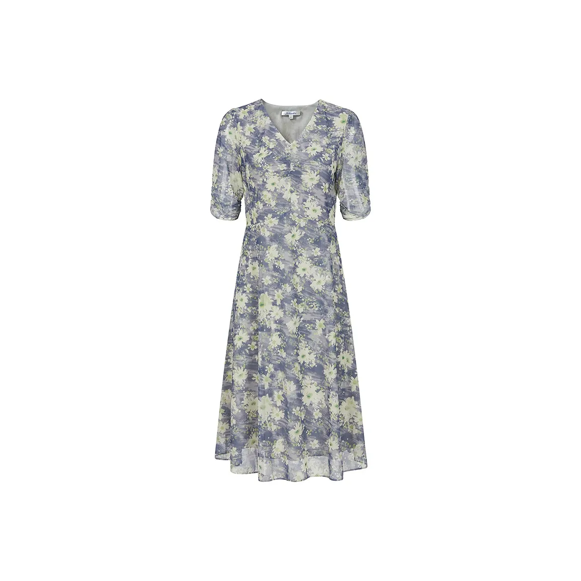 JZ. ANNAKRO Короткий рукав Платье Женское Цветочное Снежинка