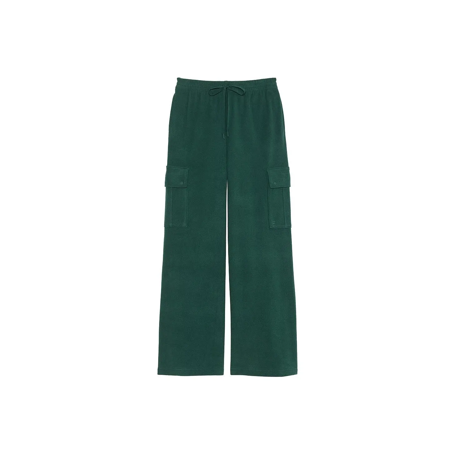Victoria's Secret PINK Micro Fleece Wide Leg Cargo Pants/Deep Forest Cargo Pants Women's Deep Forest