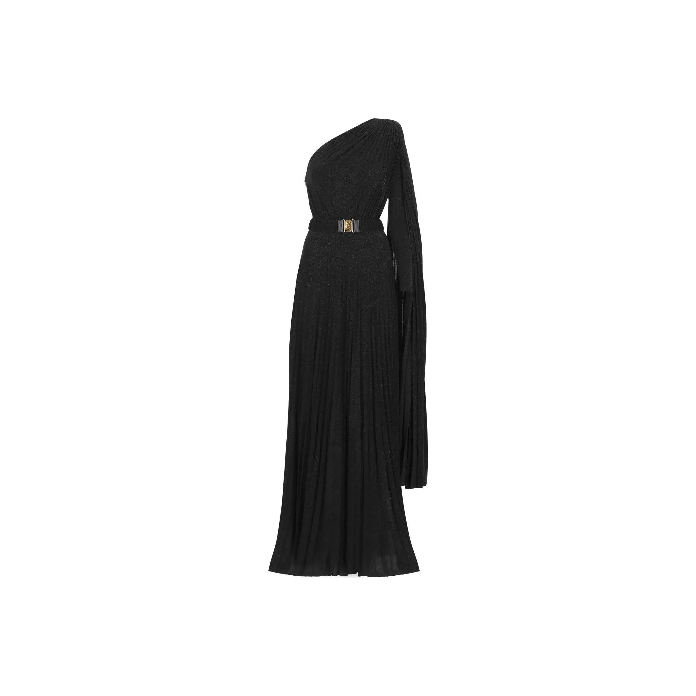 Elisabetta Franchi One Shoulder Pleated Red Carpet Dress