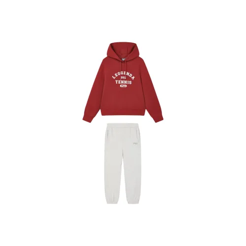 FILA ORIGINALE Enchanting Красный + Лунный серый Женские Повседневные костюмы