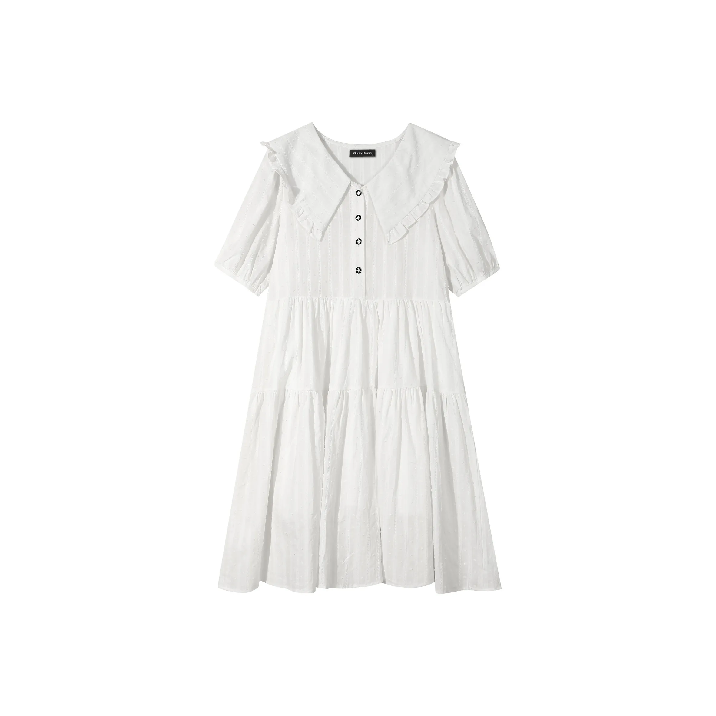 EIDOLON GRAIN Short Sleeved Dress Women's White